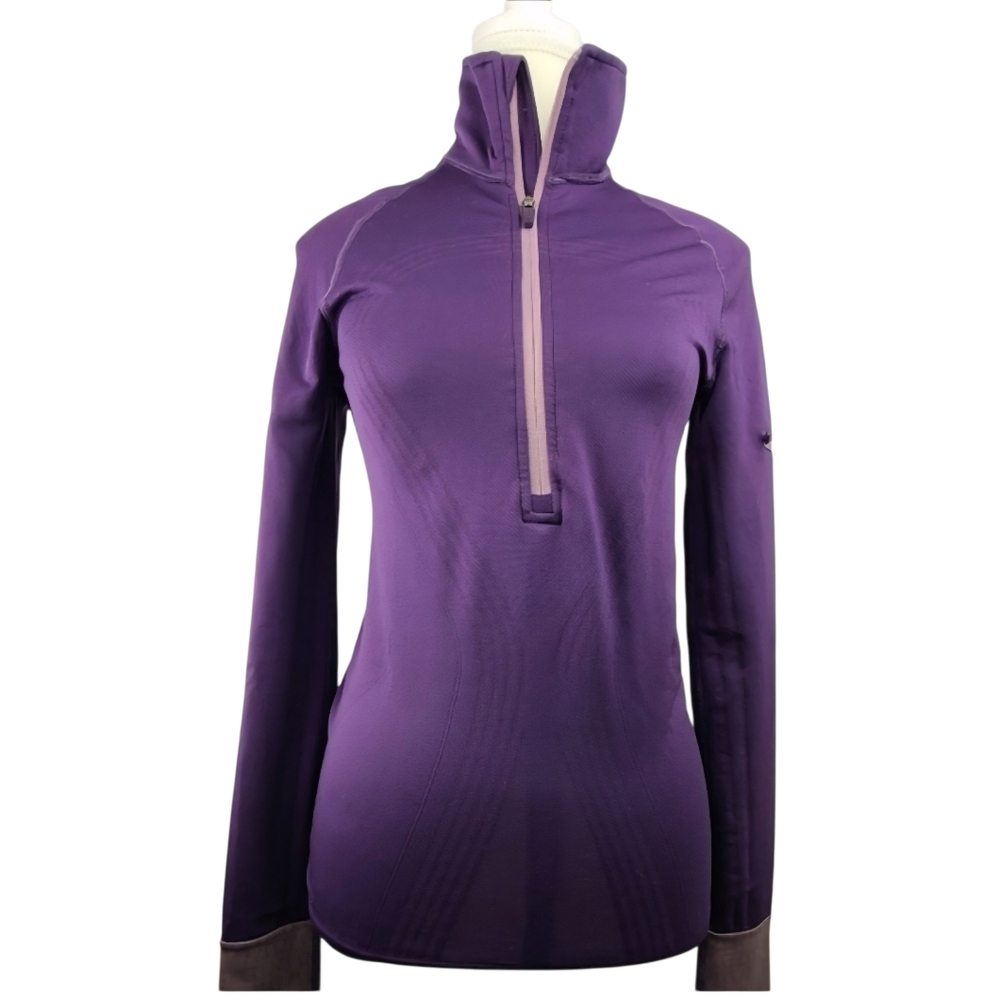 Lululemon Face the Frost Purple 1/2 Zip Base Layer Long Sleeve Shirt | PTP 15"
